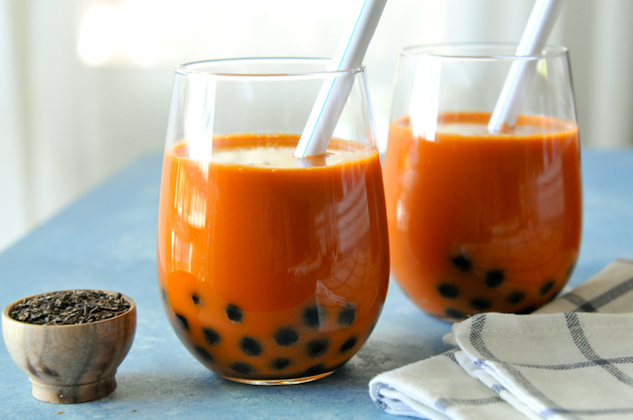 Thai Pearl Milk Tea | Cha Nom Khimuk | ชานมไข่มุก