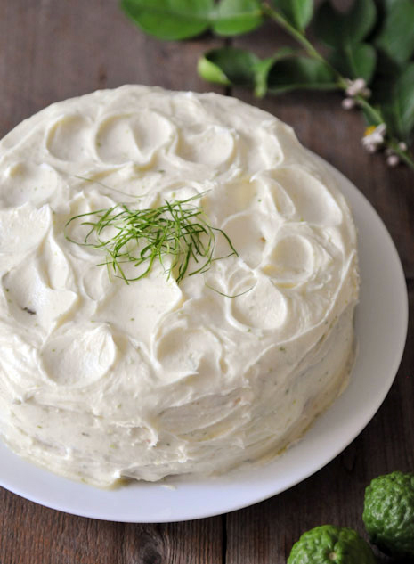Thai-Inspired White Cake with Kaffir Lime Curd