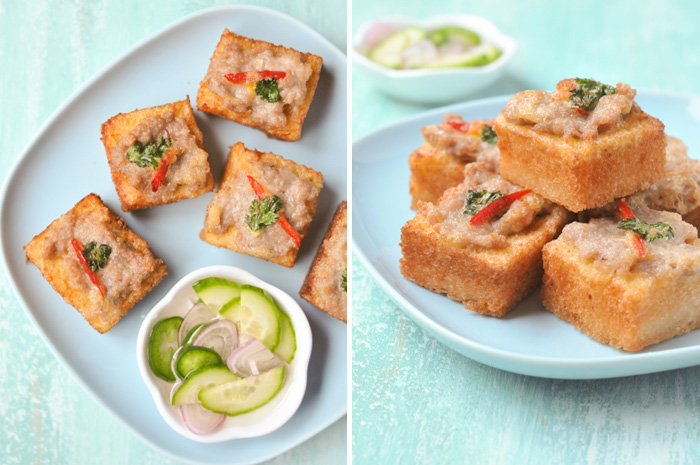 Thai Pork Toast | Khanom Pang Na Moo | ขนมปังหน้าหมู